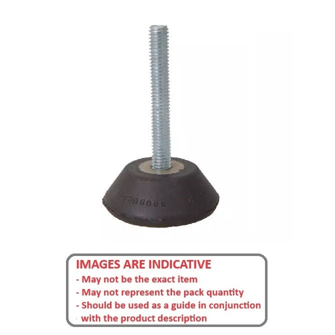 1041718 | TMF-553-ARS (Each) --- Levelling Bonded Neoprene Mounts - 2.5 to 15.8 Kg 1.27x6.35 mm With Stud