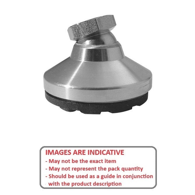 1121796 | MSF-191C-S3RP (Each) --- Levelling Socket Mounts - 3/4-10 UNC - 19.05mm - 76.2x38.1 mm Swivel - Stainless Steel 303/304 Similar to A2, 18-8 HRB80 Mount