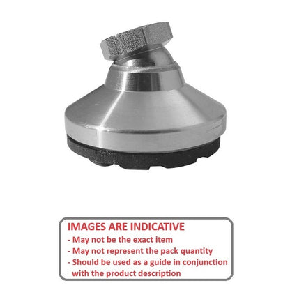 1056507 | MSF-048F-S6RP (Each) --- Levelling Socket Mounts - 10-32 UNF - 4.76mm - 19.1x13.5 mm Swivel - Stainless Steel 316 Similar to A4, 18-10 Mount