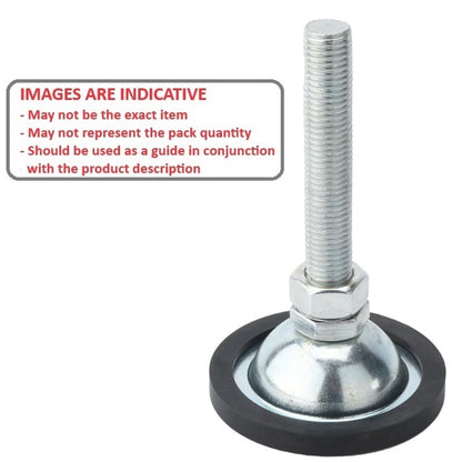 1082389 | MLM-080M-060-ZRP-ECO (PK-4) --- Levelling Studded Mounts - M8 - 8x1.25mm - 45x21 mm Economy - Steel - Zinc Mount