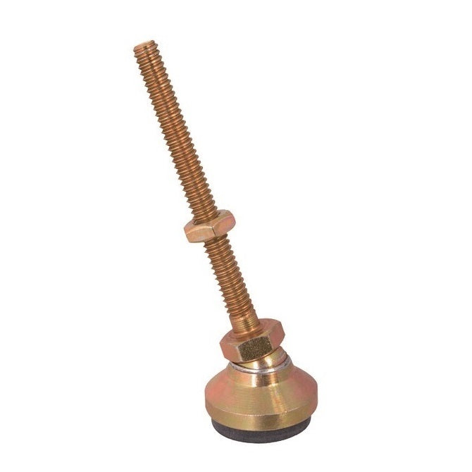 Mounts - Levelling Studded - Swivel - Gold Chromate - Rubber Padded