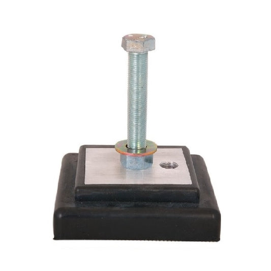 Levelling Studded Machine Mounts - 101.60 x 101.60 30.2 mm - 60  - Aluminium - Steel - Elastomer Duro 60