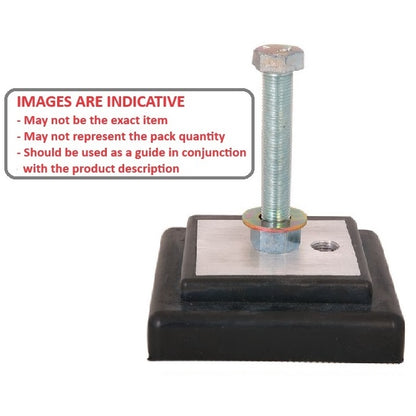 1190087 | MLM-1810-101-MC (Each) --- Levelling Studded Machine Mounts - 101.6 x 101.6 30.2 mm - 60  - Aluminium - Steel - Elastomer Duro 60 Mount