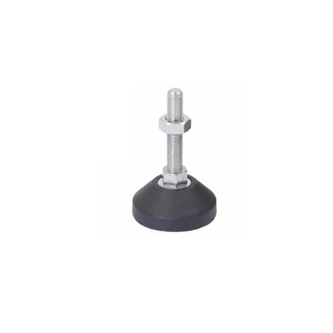 1188546 | TAD5008-40-1 (PK-5) --- Levelling Studded Mounts - M6 - 6x1mm - 40x20 mm Basic - Polythene Adjuster