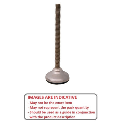 1103106 | MLM-127C-102-S4HY (Each) --- Levelling Studded Mounts - 1/2-13 UNC - 12.7mm - 59.9x33 mm Hygienic - Stainless Steel 304 Similar to A2, 18-8 HRB80 Mount