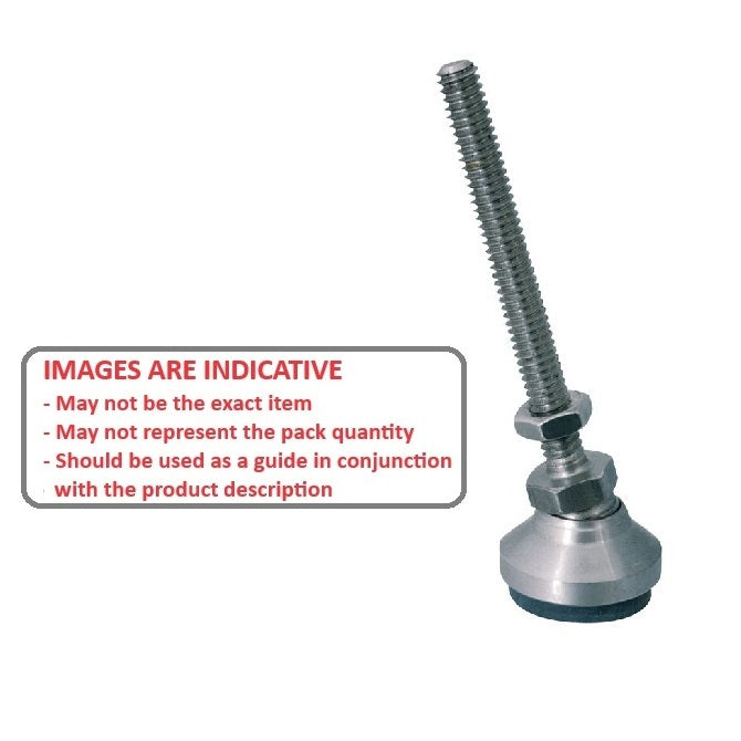 1099279 | MLM-120M-120-CZRP (Each) --- Levelling Studded Mounts - M12 - 12x1.75mm - 60x37 mm Swivel - Steel Mount