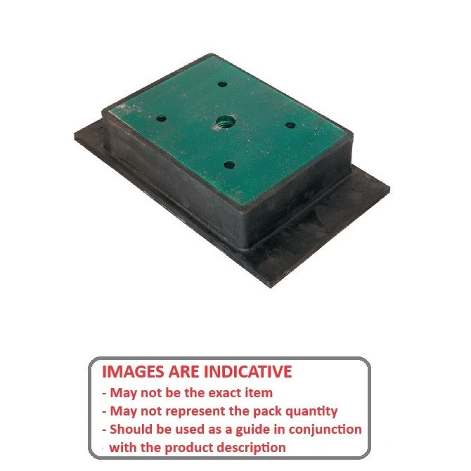 1227877 | MR4-4536 (Each) --- Rectangular 4 Bolt Mounts - 4535.9 Kg - 263.53x180.98 mm - Steel and Neoprene Mount