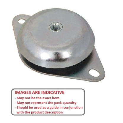 1224238 | MVI-0544-CS (Each) --- Vibration Isolation Mounts - 544 Kg - 362.874 Kg - 92.075 mm Compression Stainless Steel - Stainless Steel Mount