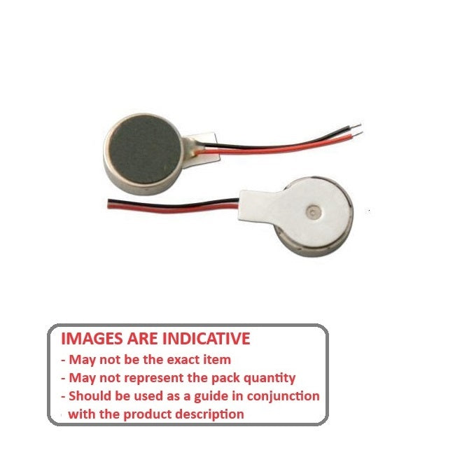 1233274 | ADDCM280AD (Each) --- Vibrating Motors - Vibrating Motor 24.0mm Diameter x 30.5mm Long - Operating Voltage 3.0-12V Nominal 6V