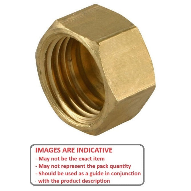 1038889 | NT020M-HX-BR (PK-20) --- Hexagonal Nuts - M2 - 2x0.4mm - 1.5x4 mm Full - Brass Nut
