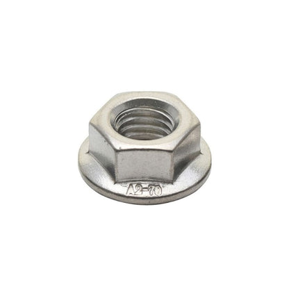 1070666 | NT060M-F-S4 --- Flanged Nuts - M6 (6x1mm) x  Stainless Steel x 5.8 mm