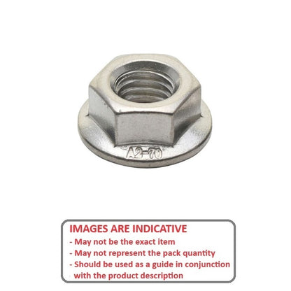 1070666 | NT060M-F-S4 --- Flanged Nuts - M6 (6x1mm) x  Stainless Steel x 5.8 mm