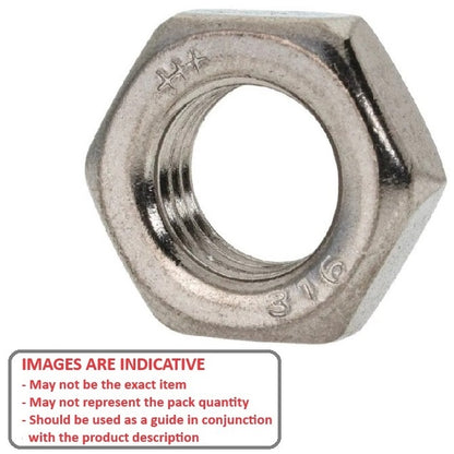 1110027 | NT159C-HH-S4 (PK-50) --- Hexagonal Nuts - 5/8-11 UNC - 15.88mm - 7.2x23.81 mm Half - Stainless Steel 304 Similar to A2, 18-8 HRB80 Nut