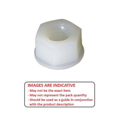 1040657 | NT022C-HXT-W-NY (PK-20) --- Hexagonal Nuts - 2-56 UNC - 2.18mm - 3.56x4.57 mm Full - Nylon Zytel 101 Nut