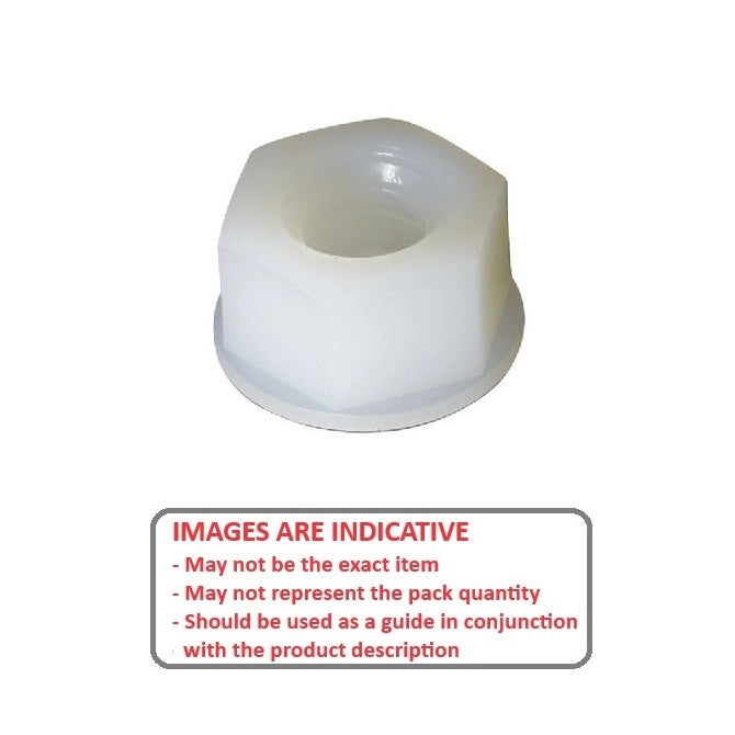 1049774 | NT035C-HXT-NY (PK-10) --- Hexagonal Nuts - 6-32 UNC - 3.5mm - 5.08x7.75 mm Full - Nylon Zytel 101 Nut