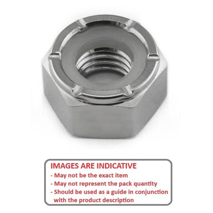 1040848 | NT022C-NI-AL (PK-10) --- Hexagonal Nuts - 2-56 UNC - 2.18mm - - 3.97 mm Nylon Insert - Aluminium Nut