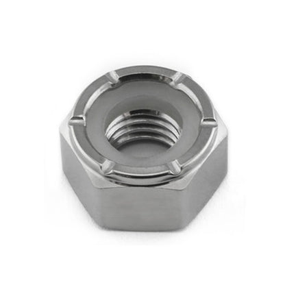 Hexagonal Nuts - 8-32 UNC - 4.17mm - - 8.73 mm Nylon Insert - Aluminium Nut