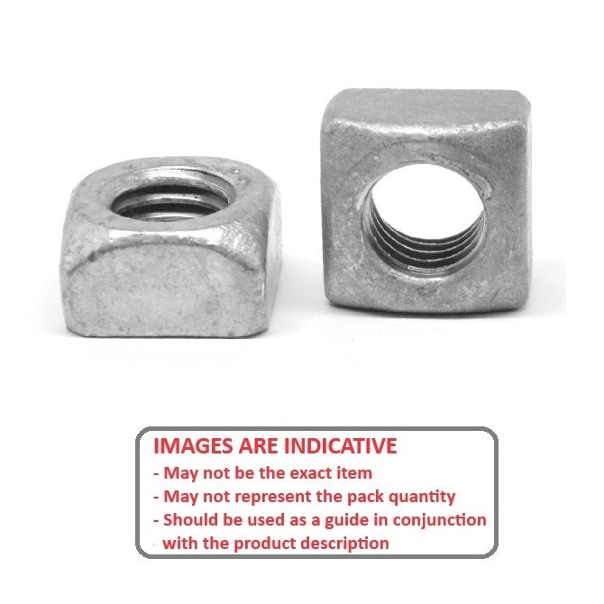 1055103 | NT042C-SQ-CZ (PK-100) --- Square Machine Screw Nuts - 8-32 UNC - 4.17mm - 12.294x3.3 mm