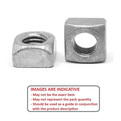 1055103 | NT042C-SQ-CZ (PK-100) --- Square Machine Screw Nuts - 8-32 UNC - 4.17mm - 12.294x3.3 mm