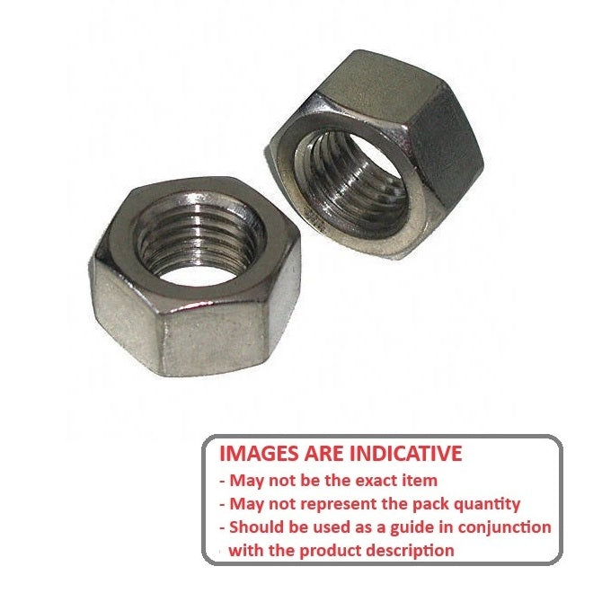 1065032 | NT060M-HX-CS (PK-11) --- Hexagonal Nuts - M6 - 6x1mm - 5x10 mm Full - Steel Alloy Nut