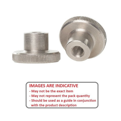 1066897 | NT060M-TH2410-S3 (Each) --- Thumb Nuts - M6 - 6x1mm - 15x5 mm Basic - Stainless Steel 303/304 Similar to A2, 18-8 HRB80 Nut