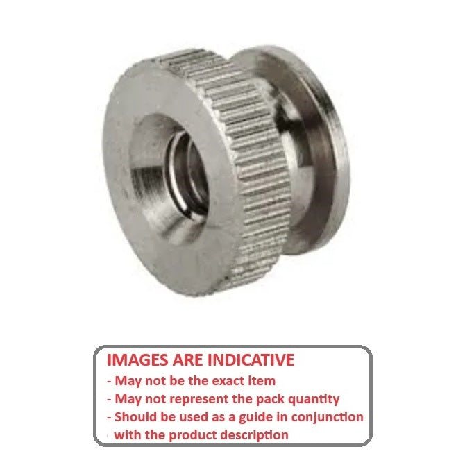1040677 | NT022C-THC-S3 (Each) --- Thumb Nuts - 2-56 UNC - 2.18mm - 6.4x3.18 mm Collared - Stainless Steel 303 Similar to A2, 304, 18-8 Nut