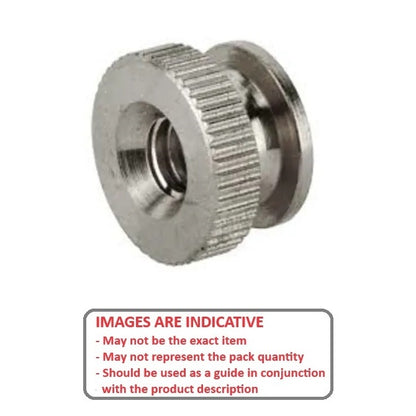 1040677 | NT022C-THC-S3 (Each) --- Thumb Nuts - 2-56 UNC - 2.18mm - 6.4x3.18 mm Collared - Stainless Steel 303 Similar to A2, 304, 18-8 Nut