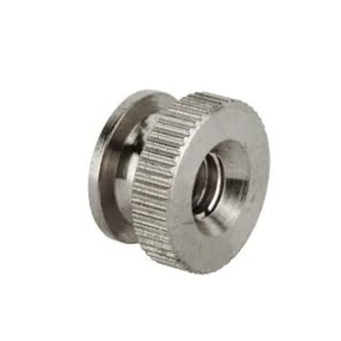 1040677 | NT022C-THC-S3 (Each) --- Thumb Nuts - 2-56 UNC - 2.18mm - 6.4x3.18 mm Collared - Stainless Steel 303 Similar to A2, 304, 18-8 Nut