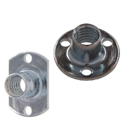 1070020 | NT064C-RW-CS (PK-10) --- Weld Steel Nuts - 1/4-20 UNC - 6.35mm - Round Base 19.05 mm