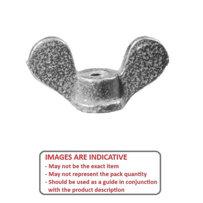 1074400 | NT064C-WB-MI (30 Pcs) --- Wing Nuts - 1/4-20 UNC (6.35mm) x 28.57 mm x 11.09 mm