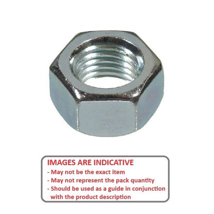 1042763 | NT026M-HX-CZ (PK-10) --- Hexagonal Nuts - M2.6 - 2.6x0.45mm - 2x5 mm Full - Steel - Zinc Plated Nut