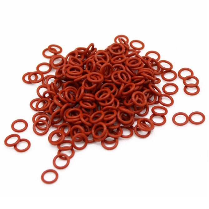 Silicone Rubber Bulk O-Rings - 3.63x2.62 mm - Red - Silicone Rubber O-Ring