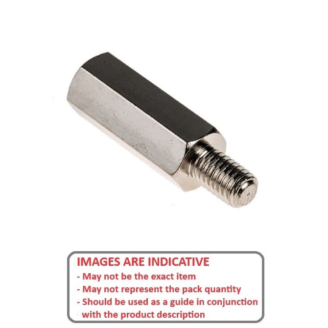 1052332 | SHX-TP-0400-07-016-S3 (PK-5) --- Threaded Pillars - M4 - 4x0.7mm - 8 - Stainless Steel 303/304 Similar to A2, 18-8 HRB80 Pillar