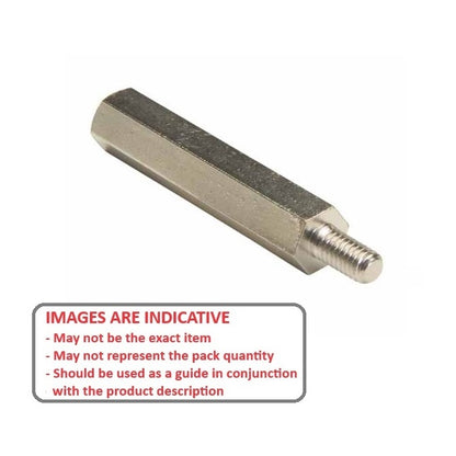 1044981 | SHX-TP-0300-05-020-BZ (PK-10) --- Threaded Pillars - M3 - 3x0.5mm - 8x12 mm - Brass Pillar