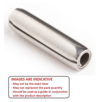 1062640 | PSP-050-024-S2 (PK-2) --- Coiled Pins - 5x24 - 5.00 - 5.12 - Stainless Steel 304 Similar to A2, 18-8 HRB80 Pin