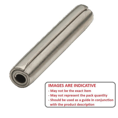 1073496 | PSP-064-057H-S2 (Each) --- Coiled Pins - 6.35x57.15 - 6.35 - 6.50 - Stainless Steel 304 Similar to A2, 18-8 HRB80 Pin
