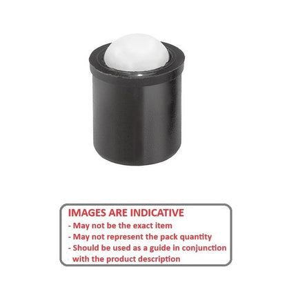 1060494 | PLBP-050-060-PP-007 (Each) --- Ball Push Fit Plungers - 5x6 mm - 4 N Plastic Body - Plastic Plunger