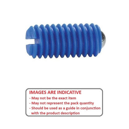 1044848 | PLBT-030M-080-AS-003 (PK-10) --- Ball Threaded Plungers - M3 - 3x0.5mm - 8 mm - 1.5 N Acetal Body - Acetal with Stainless Ball Plunger