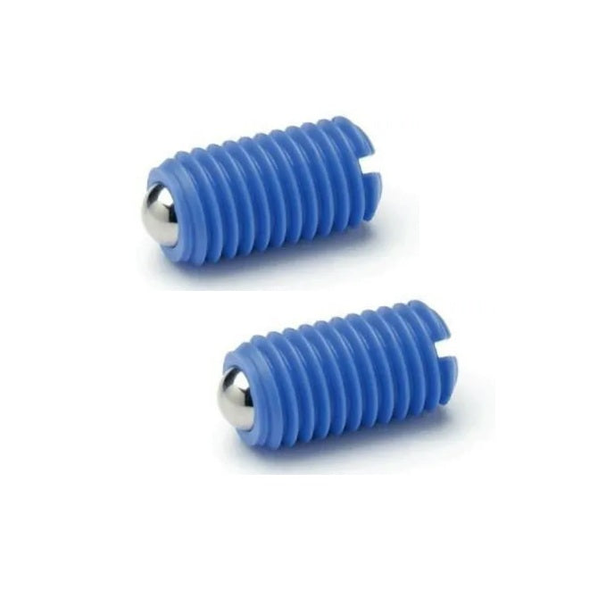 1044848 | PLBT-030M-080-AS-003 (PK-10) --- Ball Threaded Plungers - M3 - 3x0.5mm - 8 mm - 1.5 N Acetal Body - Acetal with Stainless Ball Plunger