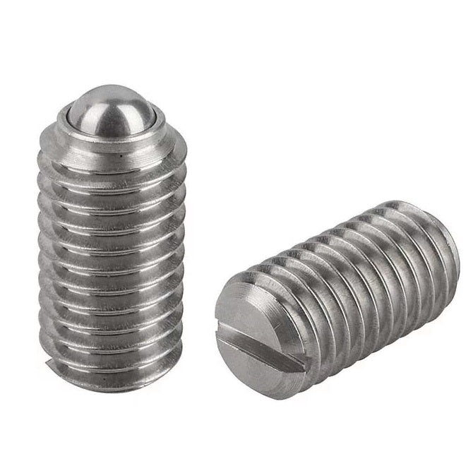 1059338 | PLBT-048F-130-S3-030 (Each) --- Ball Threaded Plungers - 10-32 UNF - 4.76mm - 13 mm - 9.9 N Stainless Body - Stainless Steel 303 Similar to A2, 304, 18-8 Plunger