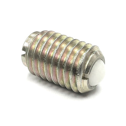 1071917 | PLBT-064C-135-CN-018 (Each) --- Ball Threaded Plungers - 1/4-20 UNC - 6.35mm - 13.5 mm - 8.9 N - Steel Body with Nylon Ball Plunger