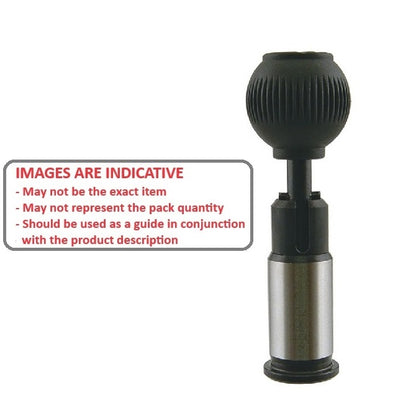 1114876 | PLI-P-100-250-19L-L-BG (Each) --- Indexing Precision Plungers - 16x31 mm - 1.9 N Ball Grip - Steel Plunger