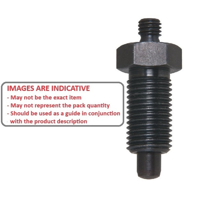 1087781 | PLIT-050-095F-00-SH-C (Each) --- Indexing Plungers - 3/8-24 UNF - 9.53mm - 17 mm - 0.7 N Non Locking - Steel Plunger