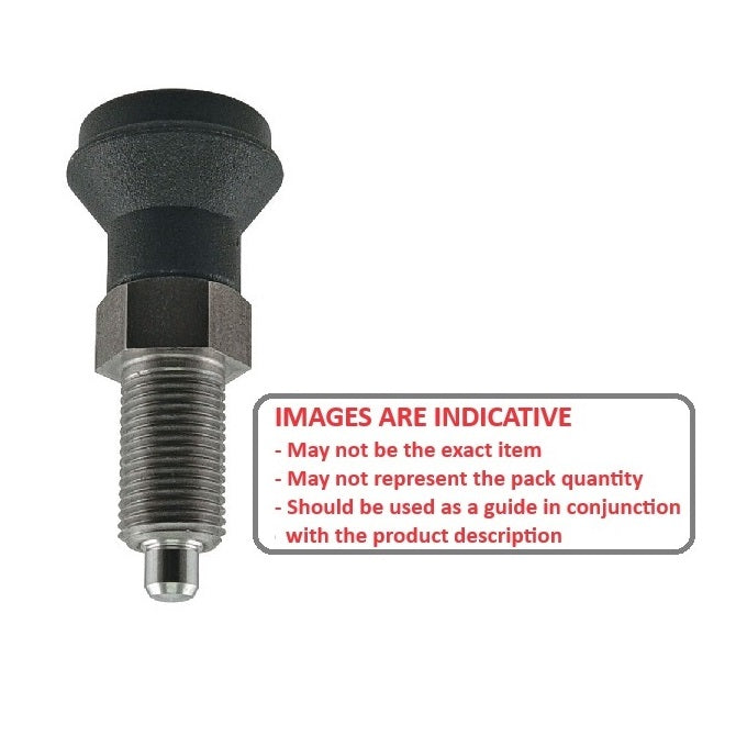 1068099 | PLIT-030-060-075-32-KP-S3 (Each) --- Indexing Pull Knob Plungers - M6 Fine - 6x0.75mm - 31.5 mm - 0.5 N Stainless and Plastic - Stainless Steel 303 Similar to A2, 304, 18-8 Plunger