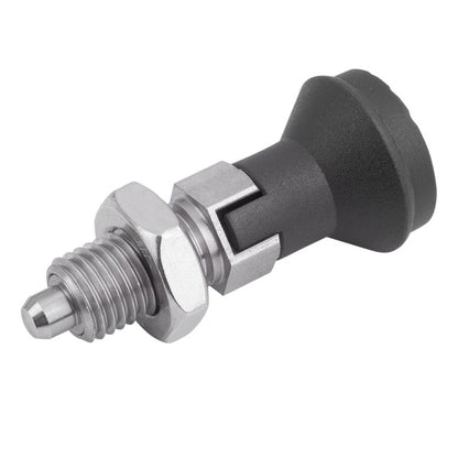 1068095 | PLIT-030-060-075-32-LKP-S3 (Each) --- Indexing Pull Knob Plungers - M6 Fine - 6x0.75mm - 31.5 mm - 0.5 N Stainless and Plastic - Stainless Steel 303 Similar to A2, 304, 18-8 Plunger