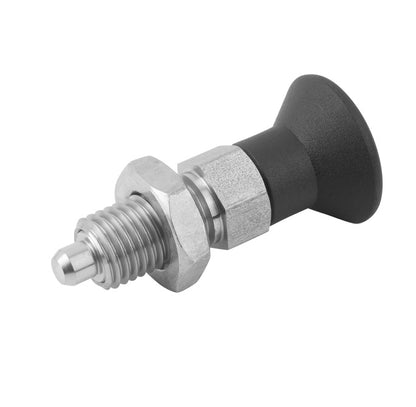 1068103 | PLIT-030-060-075-32-KPN-S3 (Each) --- Indexing Pull Knob Plungers - M6 Fine - 6x0.75mm - 31.5 mm - 2 N Stainless and Plastic - Stainless Steel 303 Similar to A2, 304, 18-8 Plunger