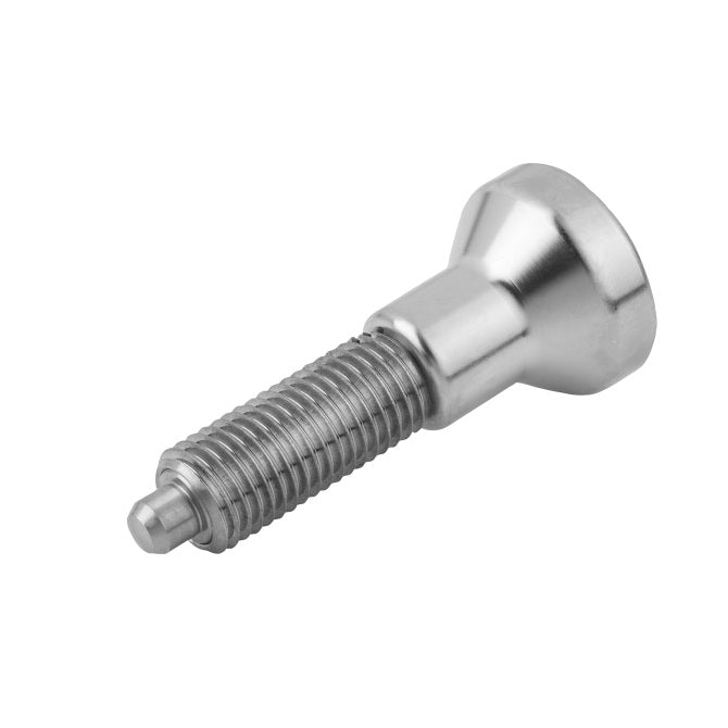 1082361 | PLIT-040-080-100-43-KPU-S3F (Each) --- Indexing Pull Knob Plungers - M8 Fine - 8x1mm - 43 mm - 2.7 N No Collar - Stainless Steel 303 Similar to A2, 304, 18-8 Plunger