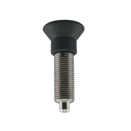 Indexing Pull Knob Plungers - M8 Fine - 8x1mm - 38.5 mm - 2.7 N No Collar - Stainless Steel 303 Similar to A2, 304, 18-8 
