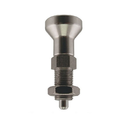 Indexing Pull Knob Plungers - M8 Fine - 8x1mm - 43 mm - 2.7 N  - Stainless Steel 303 Similar to A2, 304, 18-8 
