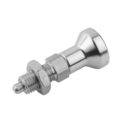 1082353 | PLIT-040-080-100-43-KPN-S3F (Each) --- Indexing Pull Knob Plungers - M8 Fine - 8x1mm - 43 mm - 2.7 N - Stainless Steel 303 Similar to A2, 304, 18-8 Plunger